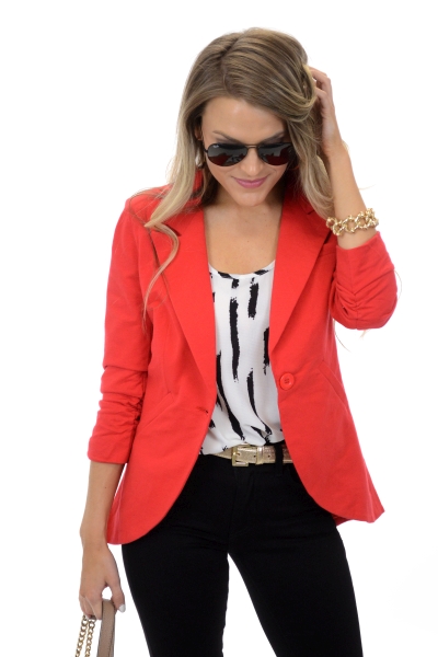 Nine to Five Blazer, Red