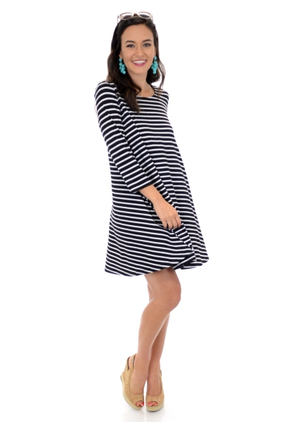 The Right Stripes Frock, Black