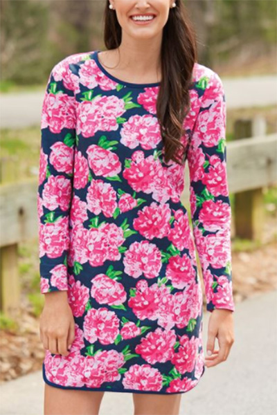 Coralie Terry Dress, Pink Floral