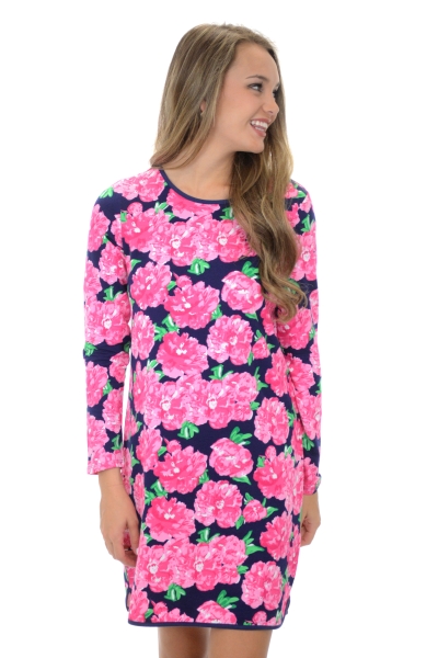 Coralie Terry Dress, Pink Floral - Sale - The Blue Door Boutique