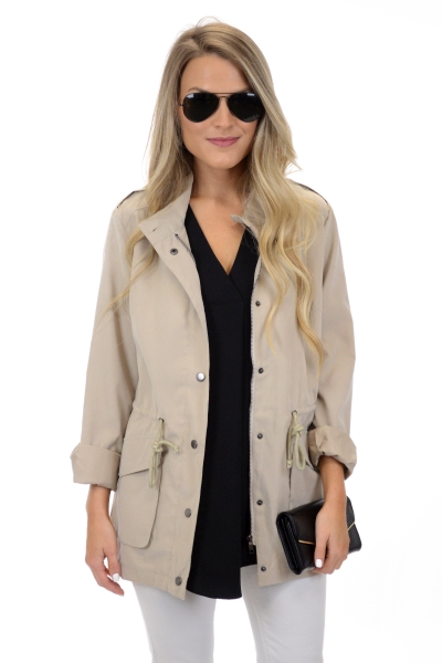 Taupe Military Jacket