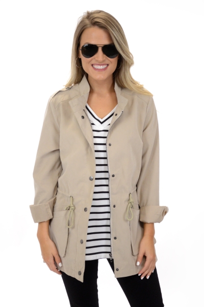 Taupe Military Jacket