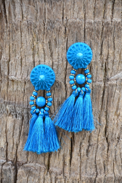 Bold Bead Earring, Turquoise