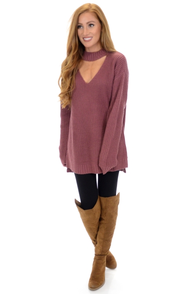 Cut Out Sweater, Rose