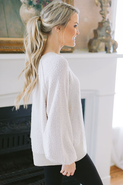 Cream boat neck on sale sweater