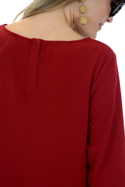 Zoe Flounce Top, Red