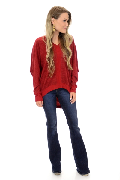 Center Stage Sweater, Red