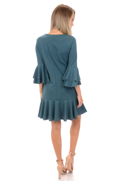 Tulip Sleeve Dress, Teal