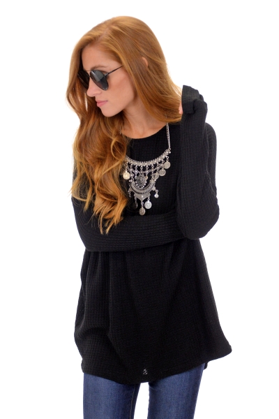 Laced Back Thermal, Black