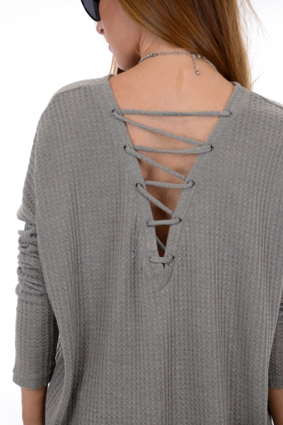 Laced Back Thermal, Taupe