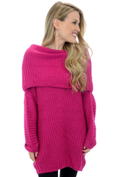 Keep It Cozy Sweater, Fuchsia