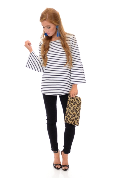 Structured Stripes Top
