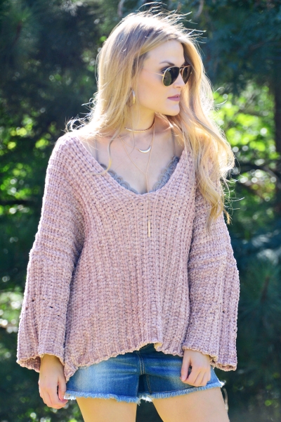 Boxy Chenille Pullover