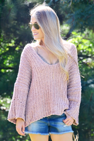 Boxy Chenille Pullover