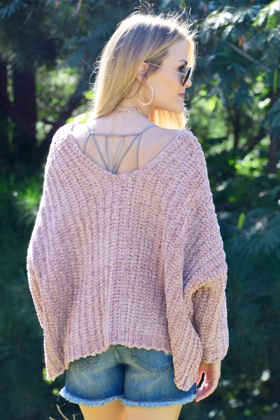 Boxy Chenille Pullover