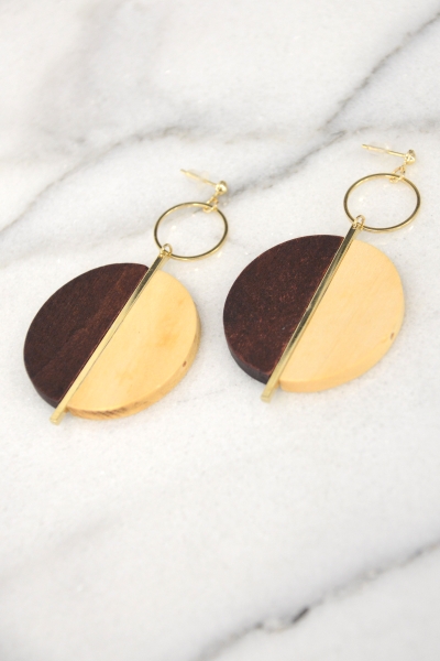 Wood Love to Earring, Natural