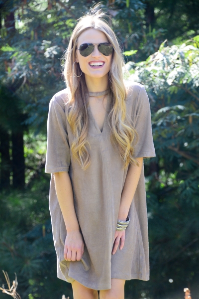 BUDDY LOVE Smith Suede Dress, Brown