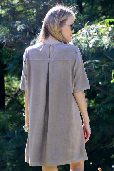BUDDY LOVE Smith Suede Dress, Brown