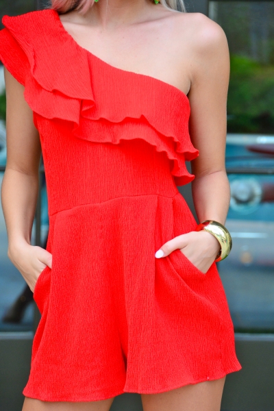 One and Only Romper, Red