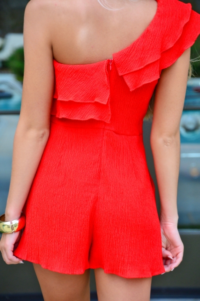 One and Only Romper, Red