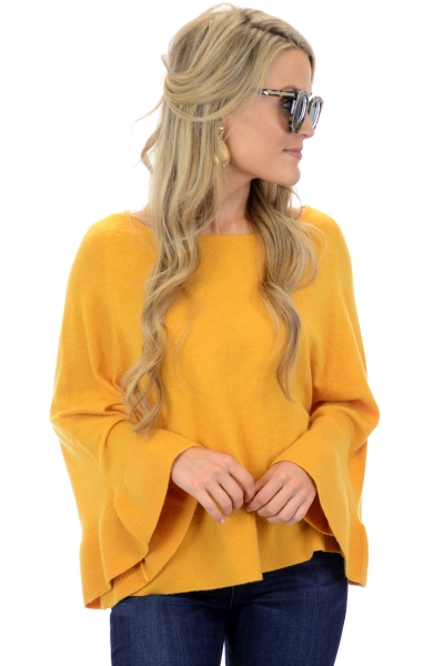 Box Sleeve Sweater, Mustard