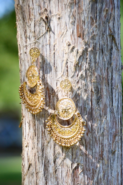 Gypsy Layers Earring, Gold