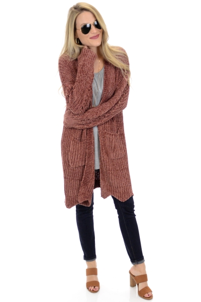Rustic Chenille Cardigan