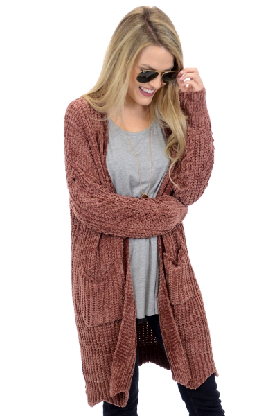 Rustic Chenille Cardigan