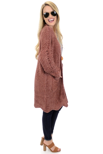 Rustic Chenille Cardigan