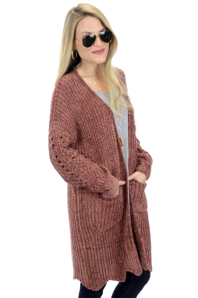 Rustic Chenille Cardigan
