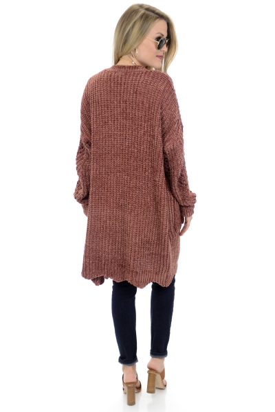 Rustic Chenille Cardigan