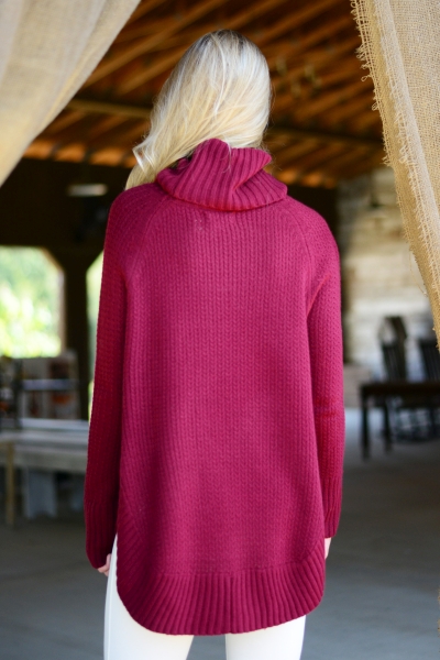 Tobi Turtleneck, Burgundy