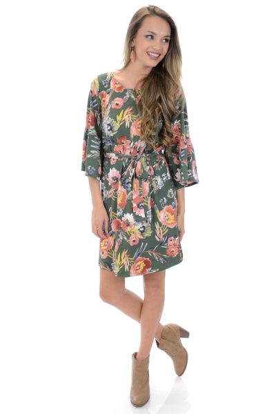 Soft Knit Floral Dress