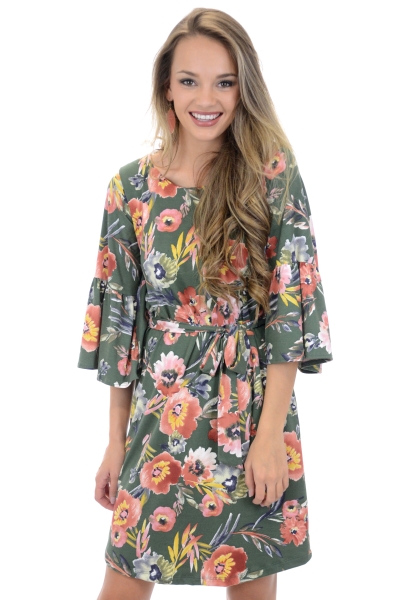 Soft Knit Floral Dress