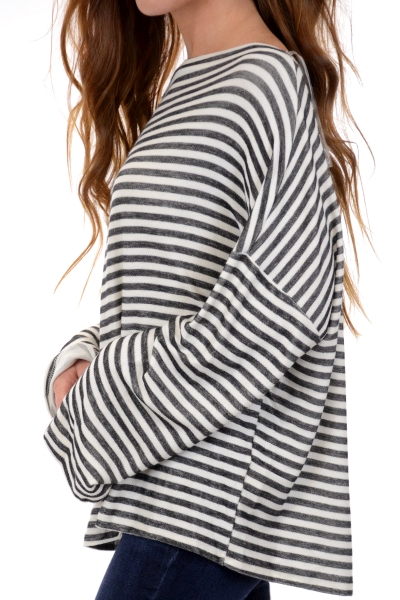 French Terry Stripe Top