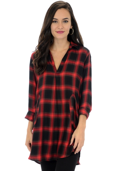 Southern Roots Tunic, Red