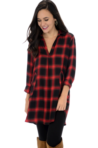 Southern Roots Tunic, Red