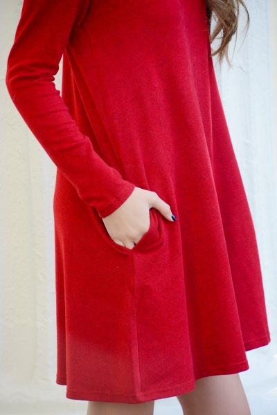 Modern Mama Dress, Red