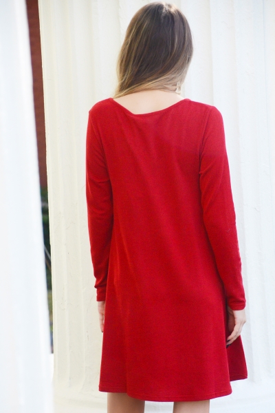 Modern Mama Dress, Red