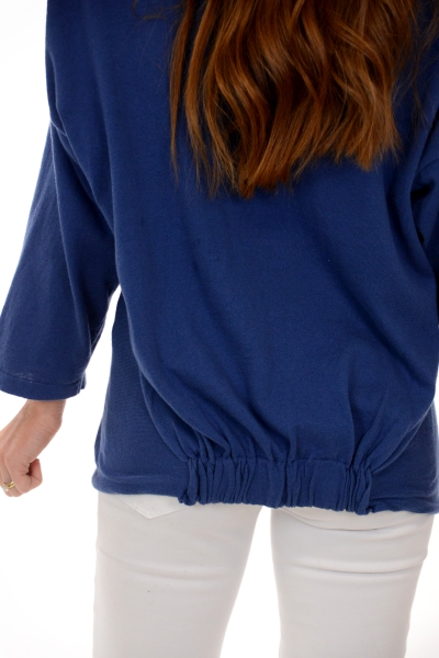 Twisted Pullover, Blue