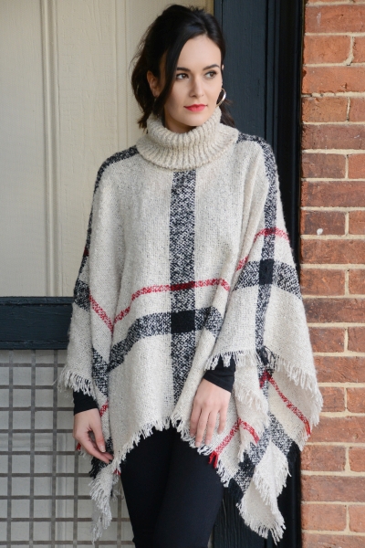 Classic Plaid Poncho