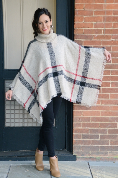 Classic Plaid Poncho