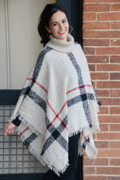 Classic Plaid Poncho