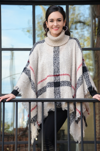 Classic Plaid Poncho