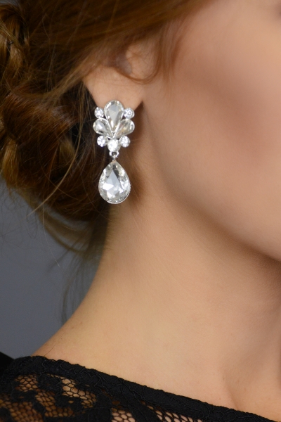 Holly Earring, Silver