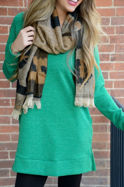 Tunic Sweater, Kelly Green