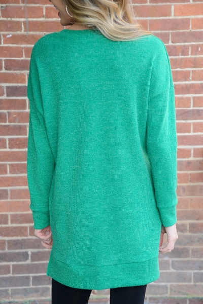 Tunic Sweater, Kelly Green