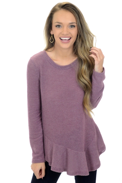 Lolita Ruffle Sweater, Purple