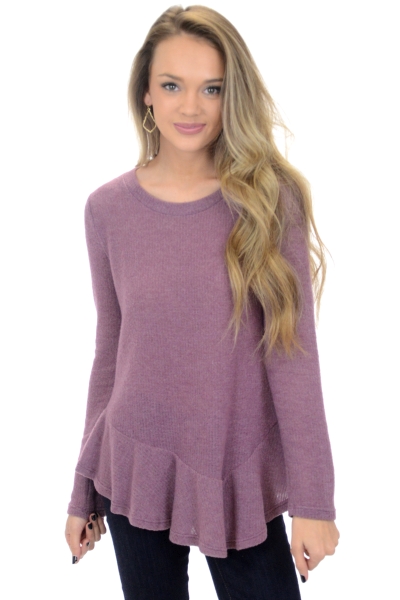 Lolita Ruffle Sweater, Purple