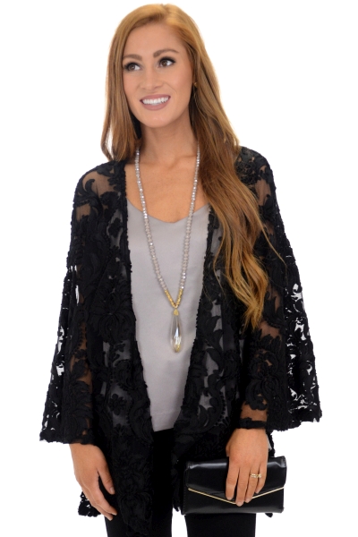 Velvet Paisley Kimono - The Blue Door Boutique